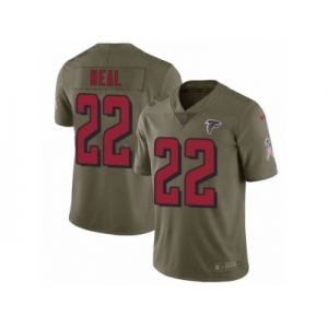 Youth Nike Atlanta Falcons #22 Keanu Neal Limited Olive 2017 Salute to Service NFL Jersey