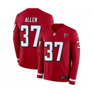 Youth Nike Atlanta Falcons #37 Ricardo Allen Limited Red Therma Long Sleeve NFL Jersey