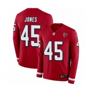 Youth Nike Atlanta Falcons #45 Deion Jones Limited Red Therma Long Sleeve NFL Jersey