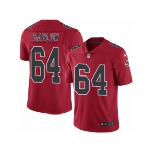 Youth Nike Atlanta Falcons #64 Sean Harlow Limited Red Rush NFL Jersey