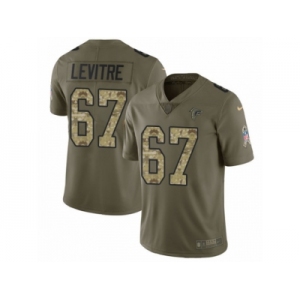 Youth Nike Atlanta Falcons #67 Andy Levitre Limited Olive Camo 2017 Salute to Service NFL Jersey