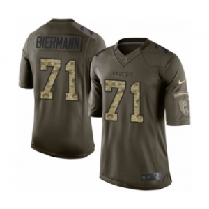 Youth Nike Atlanta Falcons #71 Kroy Biermann Limited Green Salute to Service NFL Jersey