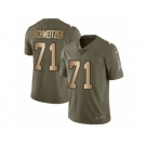 Youth Nike Atlanta Falcons #71 Wes Schweitzer Limited Olive Gold 2017 Salute to Service NFL Jersey