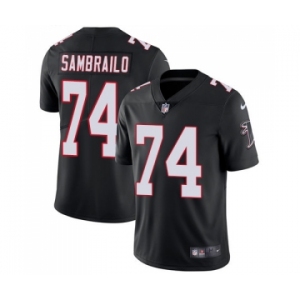 Youth Nike Atlanta Falcons #74 Ty Sambrailo Black Alternate Vapor Untouchable Limited Player NFL Jersey