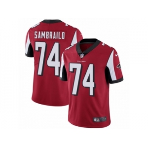 Youth Nike Atlanta Falcons #74 Ty Sambrailo Red Team Color Vapor Untouchable Limited Player NFL Jersey