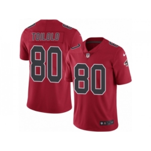 Youth Nike Atlanta Falcons #80 Levine Toilolo Limited Red Rush NFL Jersey