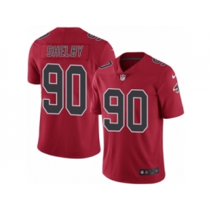 Youth Nike Atlanta Falcons #90 Derrick Shelby Limited Red Rush NFL Jersey