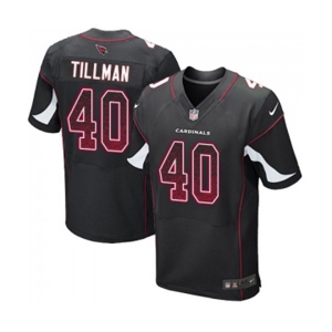 Men's Arizona Cardinals #40 Pat Tillman Elite Black Alternate Drift Fashion Football Jersey