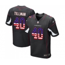 Men's Arizona Cardinals #40 Pat Tillman Elite Black Alternate USA Flag Fashion Football Jersey