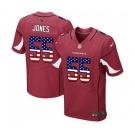 Men's Arizona Cardinals #55 Chandler Jones Elite Red Home USA Flag Fashion Football Jersey