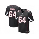 Men's Nike Arizona Cardinals #64 Dorian Johnson Elite Black Alternate NFL Jersey