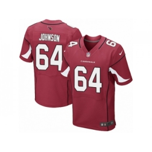 Men's Nike Arizona Cardinals #64 Dorian Johnson Elite Red Team Color NFL Jersey