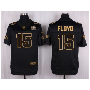 Nike Arizona Cardinals #15 Michael Floyd Black Pro Line Gold Collection Jersey[Elite]
