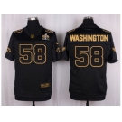 Nike Arizona Cardinals #58 Daryl Washington Black Pro Line Gold Collection Jersey[Elite]