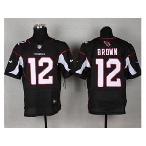 nike nfl jerseys arizona cardinals #12 brown black[Elite]