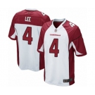 Men's Arizona Cardinals #4 Andy Lee Game White Football Jersey