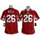 nike nfl jerseys arizona cardinals #26 wells red[game]