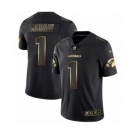 Men Arizona Cardinals #1 Kyler Murray Black Golden Edition 2019 Vapor Untouchable Limited Jersey