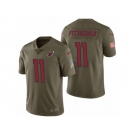 Men Nike Arizona Cardinals #11 Larry Fitzgerald Olive 2017 Salute to Service Limited Jerseys