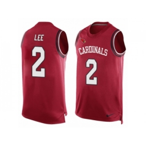Men Nike Arizona Cardinals #2 Andy Lee Limited Red Player Name & Number Tank Top NFL Jersey