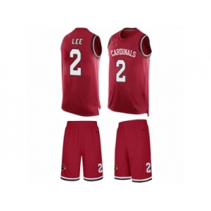 Men Nike Arizona Cardinals #2 Andy Lee Limited Red Tank Top Suit NFL Jersey