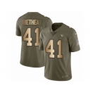 Men Nike Arizona Cardinals #41 Antoine Bethea Limited Olive Gold 2017 Salute to Service NFL Jersey