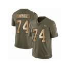 Men Nike Arizona Cardinals #74 D.J. Humphries Limited Olive Gold 2017 Salute to Service NFL Jersey