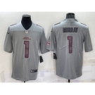 Men's Arizona Cardinals #1 Kyler Murray LOGO Grey Atmosphere Fashion 2022 Vapor Untouchable Stitched Nike Limited Jersey