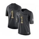 Men's Arizona Cardinals #1 Kyler Murray Limited Black 2016 Salute to Service Football Jersey