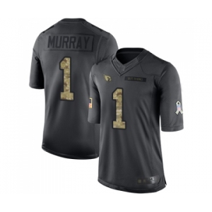 Men's Arizona Cardinals #1 Kyler Murray Limited Black 2016 Salute to Service Football Jersey