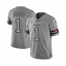 Men's Arizona Cardinals #1 Kyler Murray Limited Gray Team Logo Gridiron Football Jersey