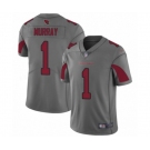 Men's Arizona Cardinals #1 Kyler Murray Limited Silver Inverted Legend Football Jersey