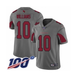 Men's Arizona Cardinals #10 Chad Williams Limited Silver Inverted Legend 100th Season Football Jersey