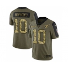 Men's Arizona Cardinals #10 DeAndre Hopkins 2021 Olive Camo Salute To Service Limited Stitched Football Jersey