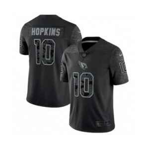 Men's Arizona Cardinals #10 DeAndre Hopkins Black Reflective Limited Stitched Football Jersey