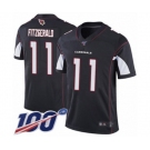 Men's Arizona Cardinals #11 Larry Fitzgerald Black Alternate Vapor Untouchable Limited Player 100th Season Football Jersey