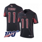 Men's Arizona Cardinals #11 Larry Fitzgerald Limited Black Rush Vapor Untouchable 100th Season Football Jersey