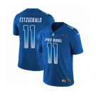 Men's Arizona Cardinals #11 Larry Fitzgerald Limited Royal Blue 2018 Pro Bowl Football Jersey