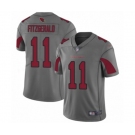 Men's Arizona Cardinals #11 Larry Fitzgerald Limited Silver Inverted Legend Football Jersey