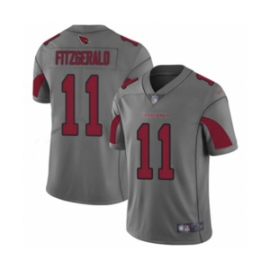 Men's Arizona Cardinals #11 Larry Fitzgerald Limited Silver Inverted Legend Football Jersey