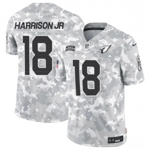 Men's Arizona Cardinals #18 Marvin Harrison Jr. 2024 F.U.S.E. Arctic Camo Salute to Service Limited Football Stitched Jersey