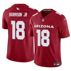 Men's Arizona Cardinals #18 Marvin Harrison Jr Red 2024 Draft F.U.S.E. Vapor Untouchable Limited Football Stitched Jersey