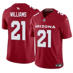 Men's Arizona Cardinals #21 Garrett Williams Red 2024 F.U.S.E. Vapor Untouchable Limited Stitched Jersey