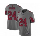 Men's Arizona Cardinals #24 Adrian Wilson Limited Silver Inverted Legend Football Jersey