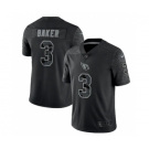 Men's Arizona Cardinals #3 Budda Baker Black Reflective Limited Stitched Football Jersey