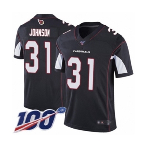 Men's Arizona Cardinals #31 David Johnson Black Alternate Vapor Untouchable Limited Player 100th Season Football Jersey