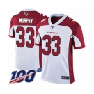 Men's Arizona Cardinals #33 Byron Murphy White Vapor Untouchable Limited Player 100th Season Football Jersey