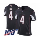 Men's Arizona Cardinals #4 Andy Lee Black Alternate Vapor Untouchable Limited Player 100th Season Football Jersey