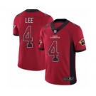 Men's Arizona Cardinals #4 Andy Lee Limited Red Rush Drift Fashion Football Jersey