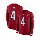 Men's Arizona Cardinals #4 Andy Lee Limited Red Therma Long Sleeve Football Jersey